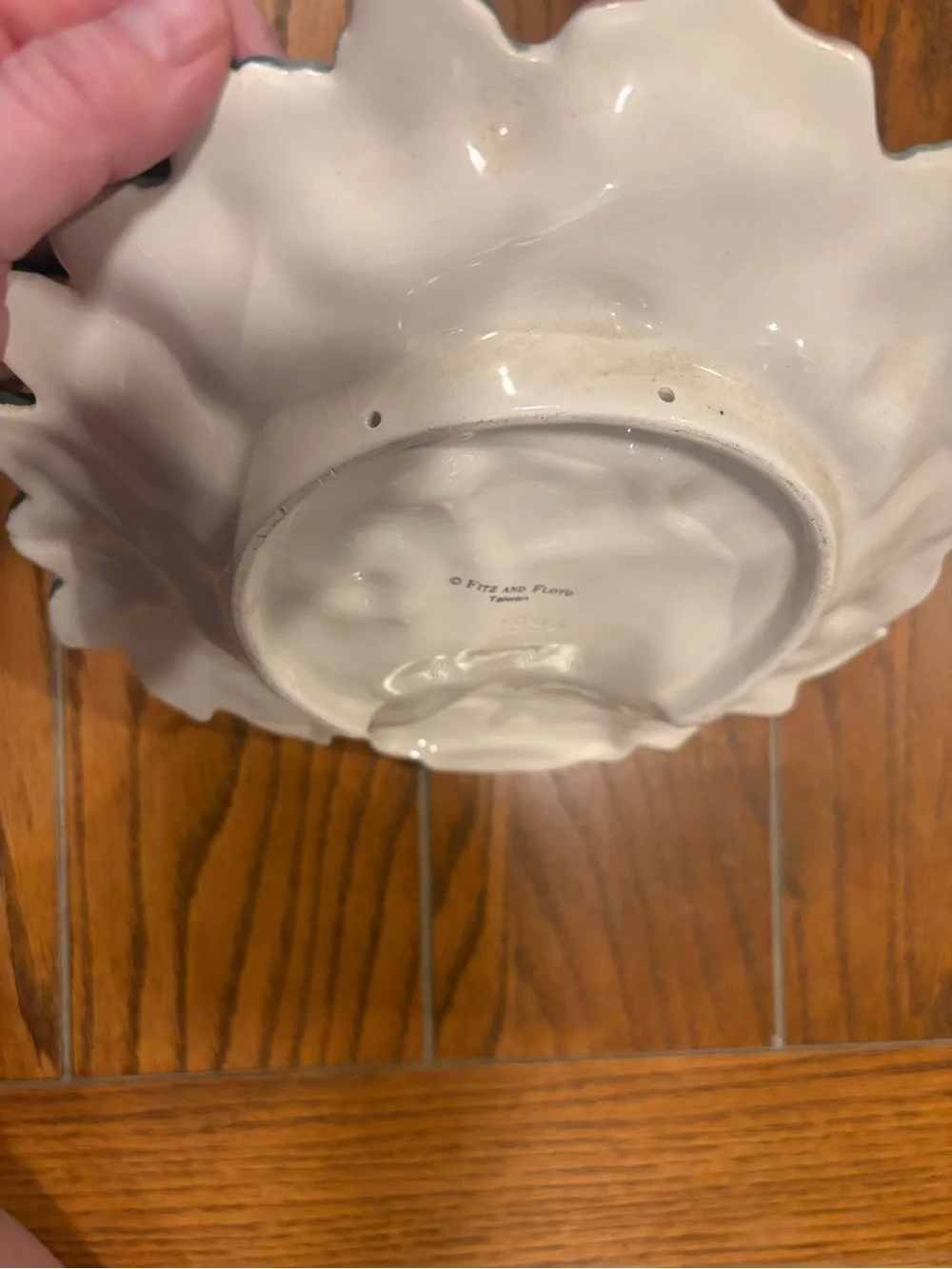 1994 Fitz and Floyd Ceramic Floral Cow Head Decorative Plate Serveware